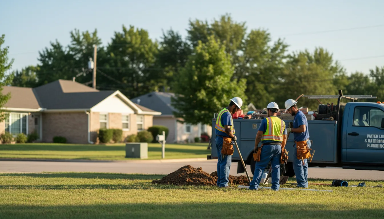 Residential water line and bathroom plumbing service in Saul, KY
